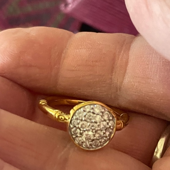 John Hardy Jewelry - John Hardy 18 k bamboo ring with diamonds. Simple and elegant.